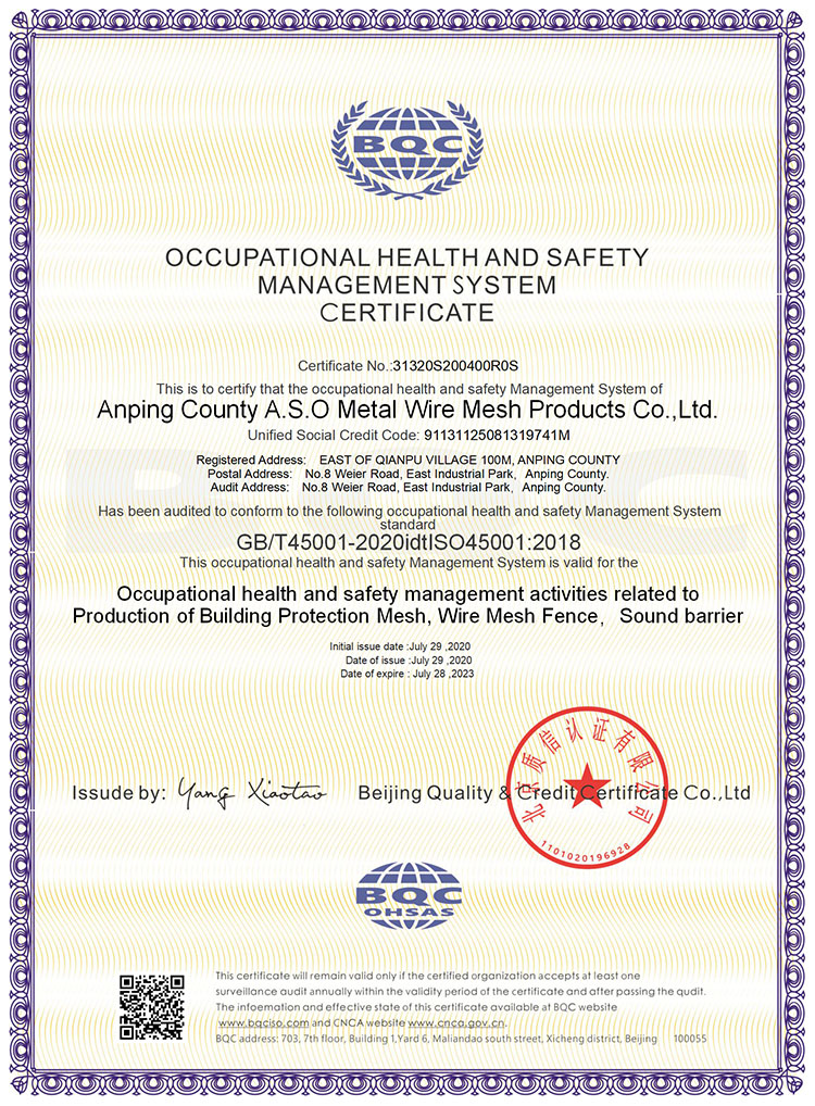 英文证书OHSMS45001安平县艾斯欧金属丝网制品有限公司-英文证书_01.jpg
